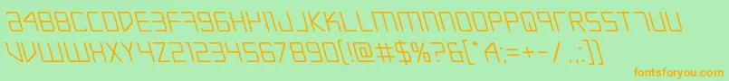 Escapeartistleft Font – Orange Fonts on Green Background
