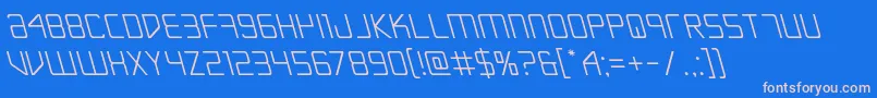 Escapeartistleft Font – Pink Fonts on Blue Background