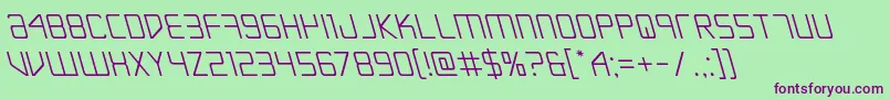Escapeartistleft Font – Purple Fonts on Green Background