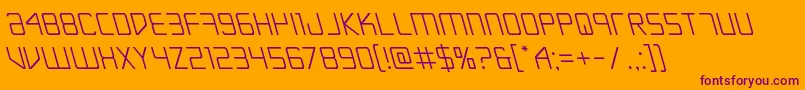 Escapeartistleft Font – Purple Fonts on Orange Background