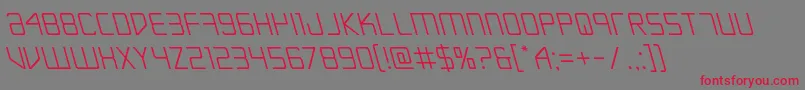 Escapeartistleft Font – Red Fonts on Gray Background