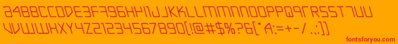 Escapeartistleft Font – Red Fonts on Orange Background