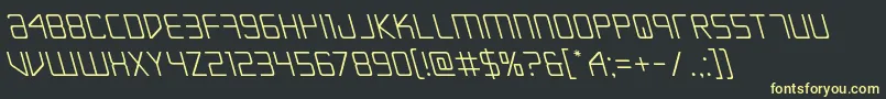 Escapeartistleft Font – Yellow Fonts on Black Background