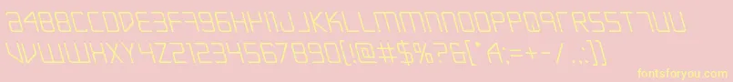 Escapeartistleft Font – Yellow Fonts on Pink Background