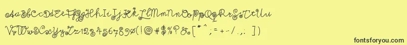 Milkmoustachio Font – Black Fonts on Yellow Background