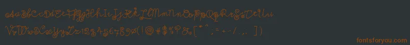 Шрифт Milkmoustachio – коричневые шрифты на чёрном фоне