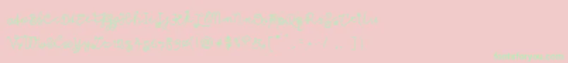 Milkmoustachio Font – Green Fonts on Pink Background