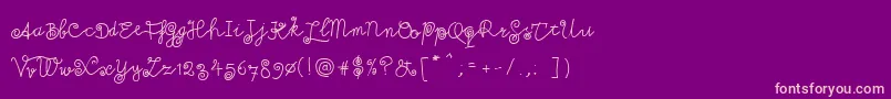 Milkmoustachio Font – Pink Fonts on Purple Background