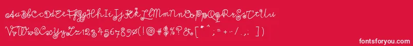 Milkmoustachio Font – White Fonts on Red Background