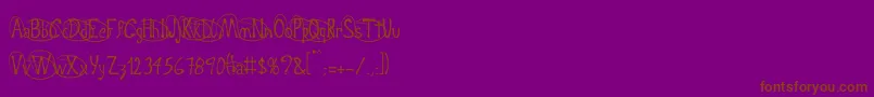 Crispy Font – Brown Fonts on Purple Background