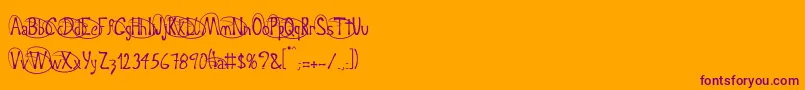 Шрифт Crispy – фиолетовые шрифты на оранжевом фоне