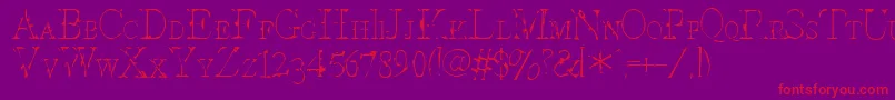 Intesc Font – Red Fonts on Purple Background