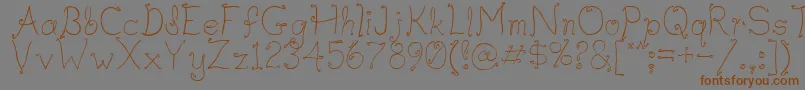 Waif Font – Brown Fonts on Gray Background