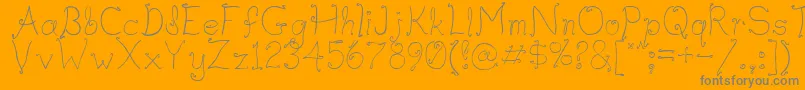 Waif-Schriftart – Graue Schriften auf orangefarbenem Hintergrund