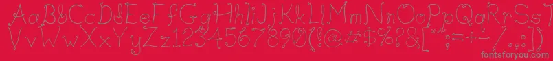 Waif Font – Gray Fonts on Red Background