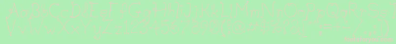 Waif Font – Pink Fonts on Green Background