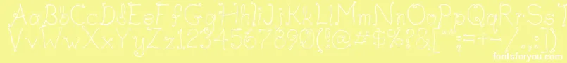 Waif Font – White Fonts on Yellow Background