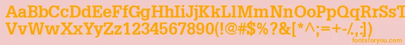 InstallationsskBold Font – Orange Fonts on Pink Background