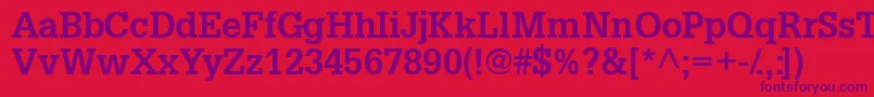 InstallationsskBold Font – Purple Fonts on Red Background