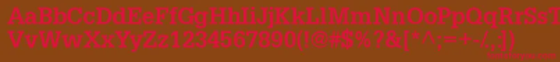InstallationsskBold Font – Red Fonts on Brown Background