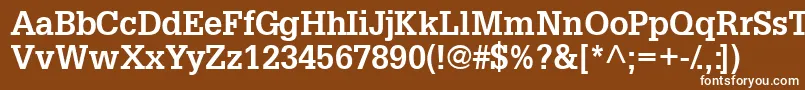 フォントInstallationsskBold – 茶色の背景に白い文字