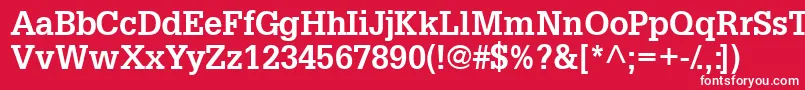 フォントInstallationsskBold – 赤い背景に白い文字