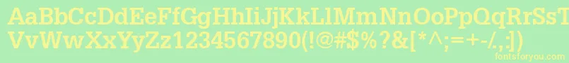 InstallationsskBold Font – Yellow Fonts on Green Background