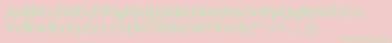 Garamondbooknarrowc Font – Green Fonts on Pink Background