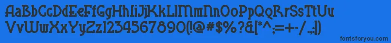 Blueplatespecialnf-fontti – mustat fontit sinisellä taustalla