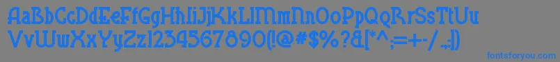 Blueplatespecialnf-fontti – siniset fontit harmaalla taustalla