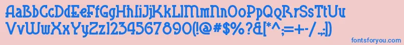 Blueplatespecialnf Font – Blue Fonts on Pink Background