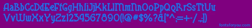 Blueplatespecialnf Font – Blue Fonts on Purple Background