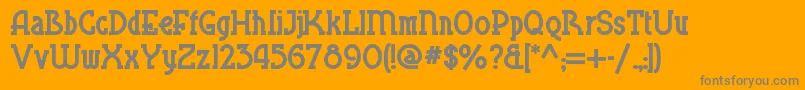 Blueplatespecialnf Font – Gray Fonts on Orange Background