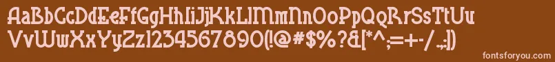 Blueplatespecialnf Font – Pink Fonts on Brown Background