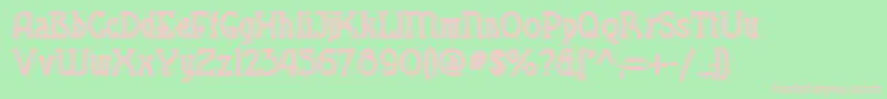 Blueplatespecialnf Font – Pink Fonts on Green Background