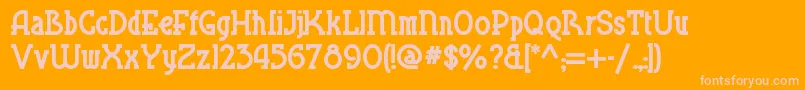 Blueplatespecialnf Font – Pink Fonts on Orange Background