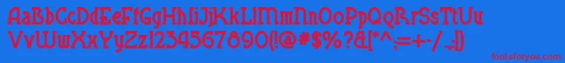 Blueplatespecialnf Font – Red Fonts on Blue Background