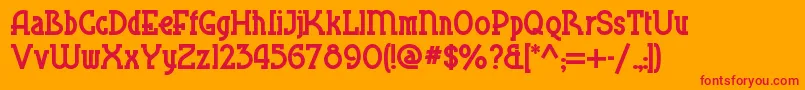 Blueplatespecialnf Font – Red Fonts on Orange Background