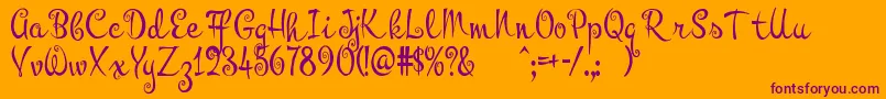 Pyktor Font – Purple Fonts on Orange Background