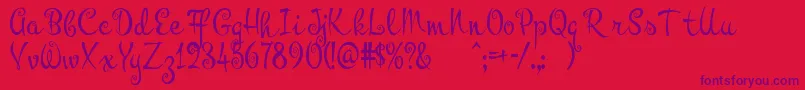Pyktor Font – Purple Fonts on Red Background