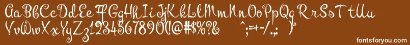 Pyktor Font – White Fonts on Brown Background