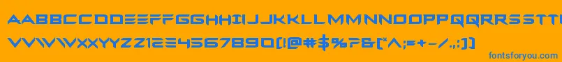 Ferretfacebold Font – Blue Fonts on Orange Background
