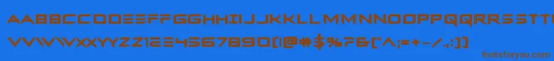 Ferretfacebold Font – Brown Fonts on Blue Background
