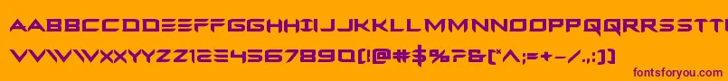 Ferretfacebold-Schriftart – Violette Schriften auf orangefarbenem Hintergrund