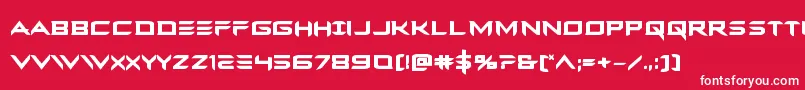 Шрифт Ferretfacebold – белые шрифты на красном фоне