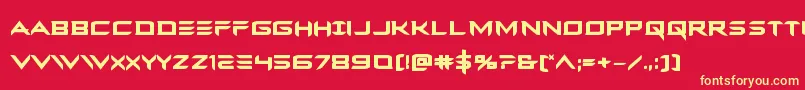 Ferretfacebold-Schriftart – Gelbe Schriften auf rotem Hintergrund