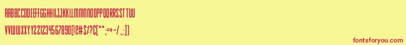 フォントSkinnySunbeams – 赤い文字の黄色い背景