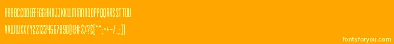Шрифт SkinnySunbeams – жёлтые шрифты на оранжевом фоне