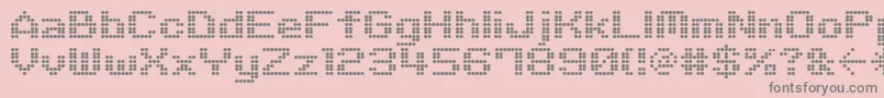 M06 Font – Gray Fonts on Pink Background