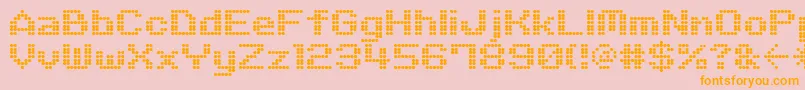 M06 Font – Orange Fonts on Pink Background